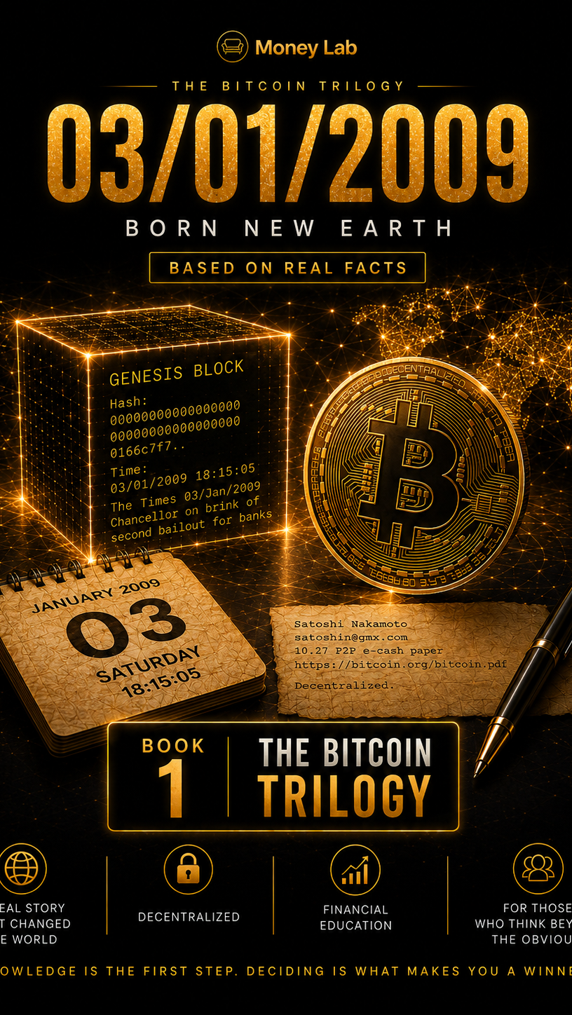 03/01/2009 — The Day Bitcoin Was Born — Bitcoin Trilogy Book 1