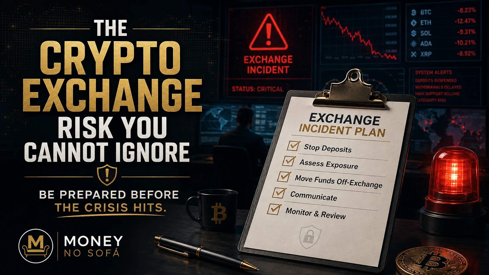 Crypto incident response flow for account compromise withdrawal freeze and platform outage