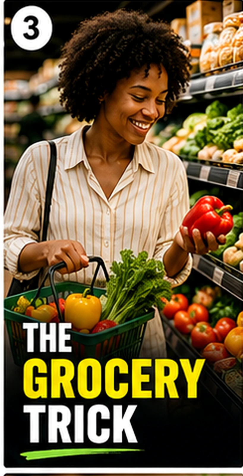 Shopper choosing fresh groceries with intention
