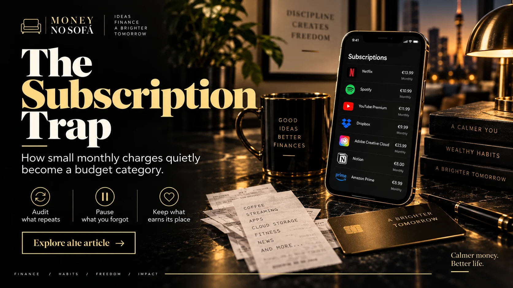 Money no Sofá — subscription trap