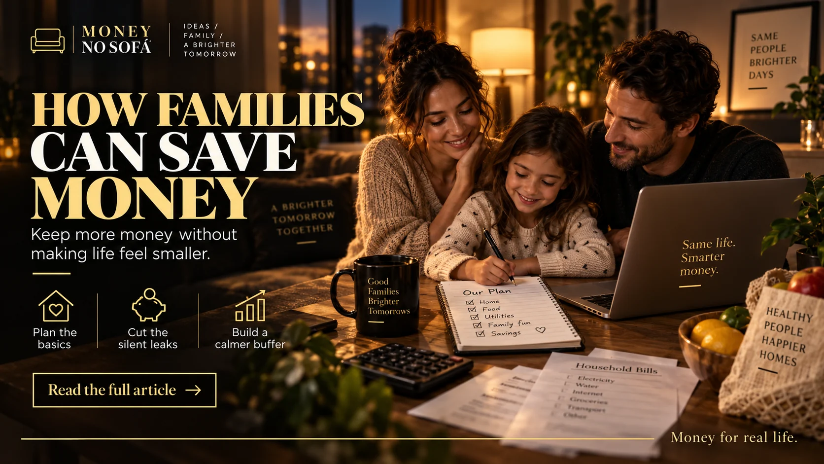 Money no Sofá — family save money