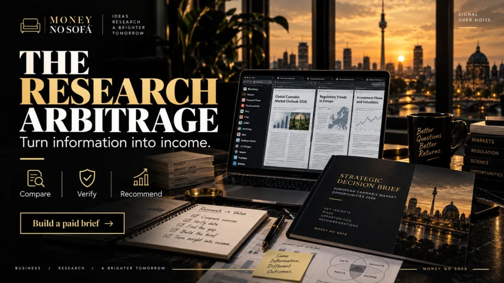 The Research Arbitrage: Turn Information Into Income — Money no Sofá