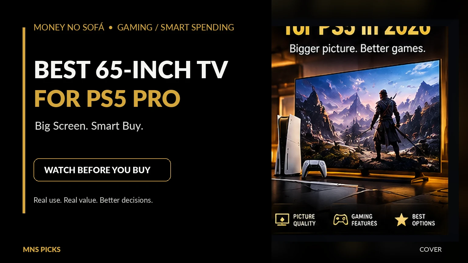 Best 65-inch TV for PS5 Pro gaming in 2026 with HDR 120Hz and HDMI 2.1