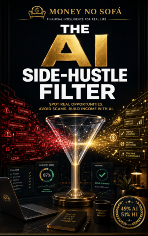 The AI Side-Hustle Filter — Money no Sofá premium ebook cover